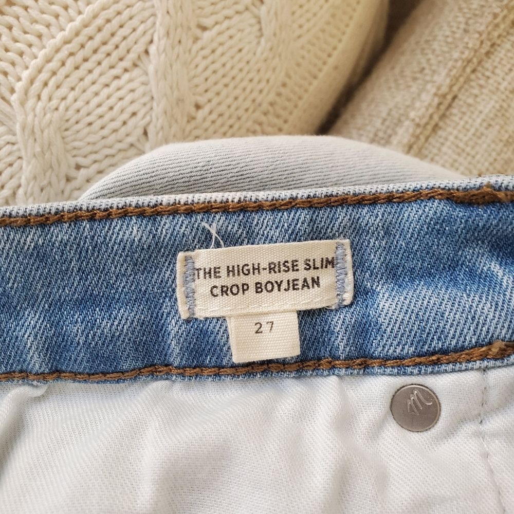 🔆 MADEWELL 🔆 The High-Rise Slim Button Front Boyfriend Jean - [size 27x26] - Picture 13 of 14